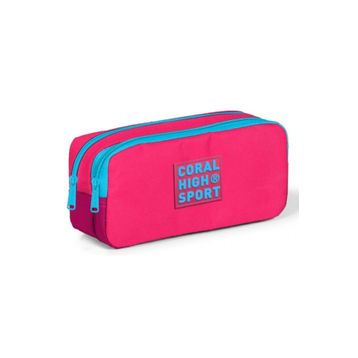 Coral High YGN22154 Sport Pembe Kırmızı Mavi Iki Gözlü Kalemlik