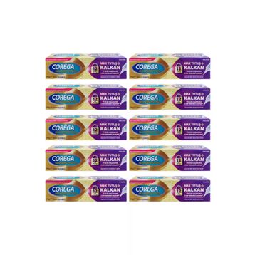 Corega 10x40 gr Maksimum Güç Tutuş Kalkan Diş Protezi Yapıştırıcı Krem