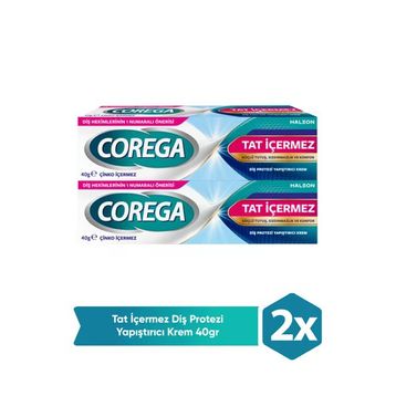 Corega 2x40 gr Gün Boyu Güçlü Tutuş Naneli Diş Protez Yapıştırıcı Krem