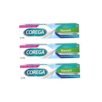 Corega 3x40 gr Naneli Süper Diş Protezi Yapıştırıcı Krem