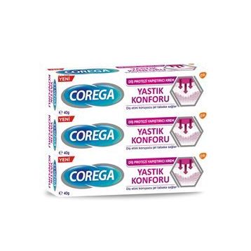Corega 3x40 gr Yastık Konforlu Diş Protezi Yapıştırıcı Krem