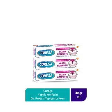 Corega 3x40 gr Yastık Konforlu Diş Protezi Yapıştırıcı Krem