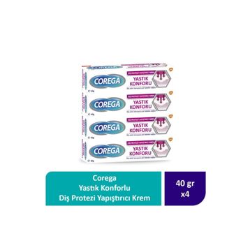 Corega 4x40 gr Yastık Konforlu Diş Protezi Yapıştırıcı Krem