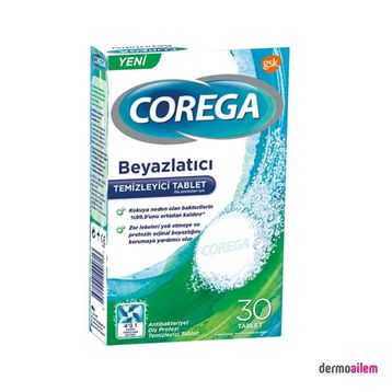 Corega Beyazlatıcı 30'lu Diş Protezi Temizleyici Tablet