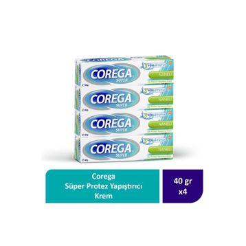 Corega Naneli 4x40 gr Diş Protezi Yapıştırıcı Krem