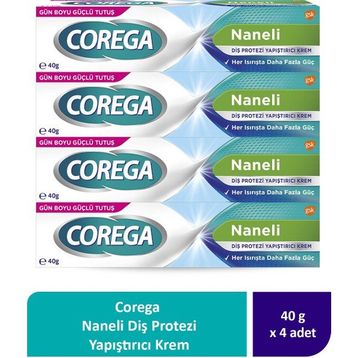 Corega Naneli 4x40 gr Diş Protezi Yapıştırıcı Krem