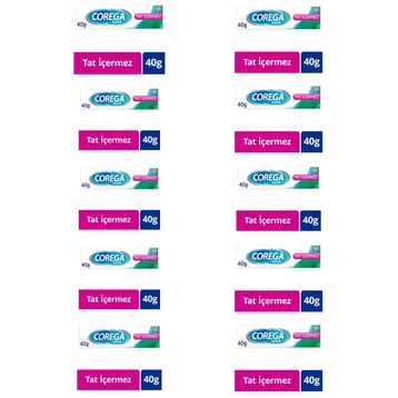 Corega Super Tat İçermez 10x40 gr Diş Protezi Yapıştırıcı Krem