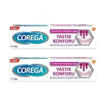 Corega Yastık Konforu 2x40 gr Diş Protezi Yapıştırıcı Krem