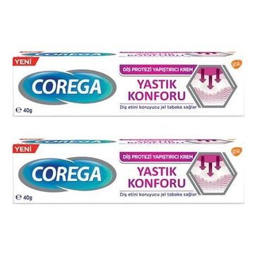Corega Yastık Konforu 2x40 gr Diş Protezi Yapıştırıcı Krem