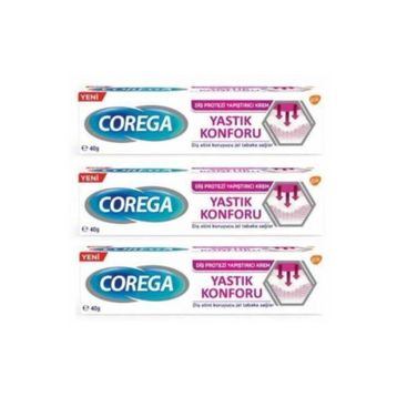 Corega Yastık Konforu 3x40 gr Diş Protezi Yapıştırıcı Krem