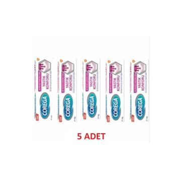 Corega Yastık Konforu 5x40 gr Diş Protezi Yapıştırıcı Krem