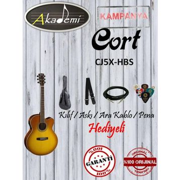 Cort CJ5X-HBS Elektro Akustik Gitar