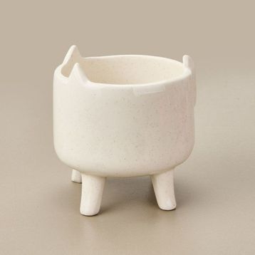 Cosiness 14x14x15.5 cm Beyaz Ayaklı Seramik Saksı