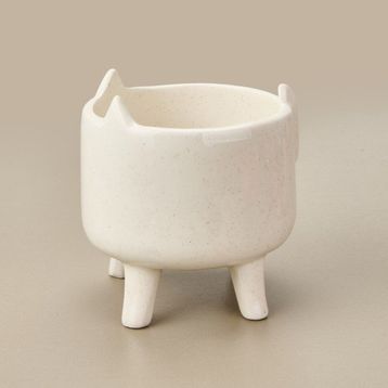 Cosiness 14x14x15.5 cm Beyaz Ayaklı Seramik Saksı