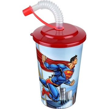 Cosiness 400 ml Süperman Kapakli Pipetli Bardak