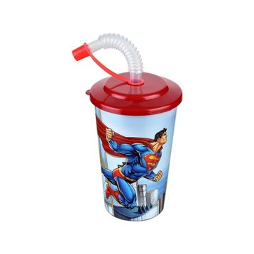 Cosiness 400 ml Süperman Kapakli Pipetli Bardak