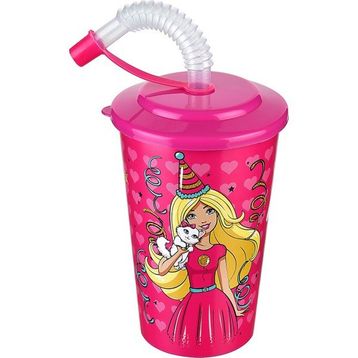 Cosiness Barbie Kapakli 400 ml Pipetli Bardak