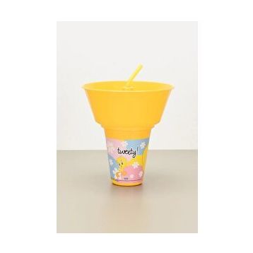 Cosiness Tweety Yuvarlak Mısır Kovalı Pipetli Bardak