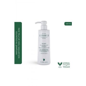 Cosmed Hair Guard Balancing Clay Shampoo 400 ml Yağlı Saçlar İçin Saç Bakım Şampuanı