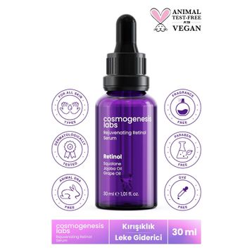 Cosmogenesis Labs Canlandırıcı Yaşlanma Kırışıklık Karşıtı 30 ml Retinol Serum