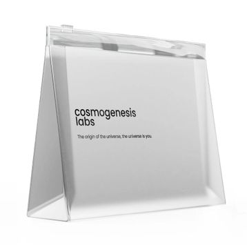 Cosmogenesis Labs Geri Dönüştürülebilir Şeffaf Plastik Kilitli Seyahat ve Makyaj Çantası