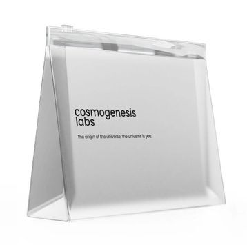 Cosmogenesis Labs Geri Dönüştürülebilir Şeffaf Plastik Kilitli Seyahat ve Makyaj Çantası