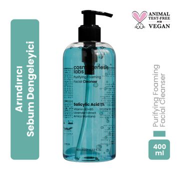 Cosmogenesis Labs Karma ve Yağlı Ciltler İçin Arındırıcı Sebum Dengeleyici 400 ml Yüz Temizleme Jeli