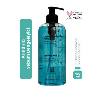 Cosmogenesis Labs Karma ve Yağlı Ciltler İçin Arındırıcı Sebum Dengeleyici 400 ml Yüz Temizleme Jeli
