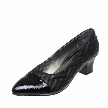 Costo Shoes 1023 Siyah Rugan Kadın Topuklu Ayakkabı