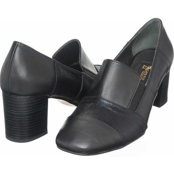 Costo Shoes 15118 Siyah Cilt Büyük Numara Kadın Topuklu Ayakkabı