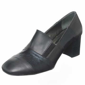 Costo Shoes 15118 Siyah Cilt Büyük Numara Kadın Topuklu Ayakkabı