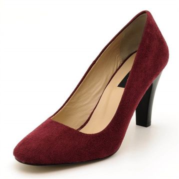 Costo Shoes 1923 Bordo Süet Kadın Topuklu Ayakkabı