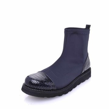 Costo Shoes 19273 Lacivert Damla Dalgıç Strech KumaşBayan Çizme