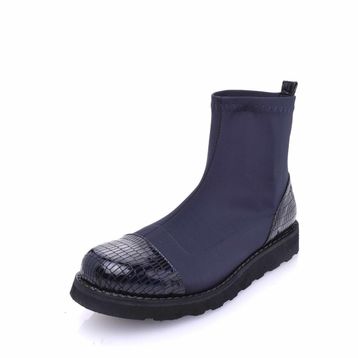 Costo Shoes 19273 Lacivert Damla Dalgıç Strech KumaşBayan Çizme
