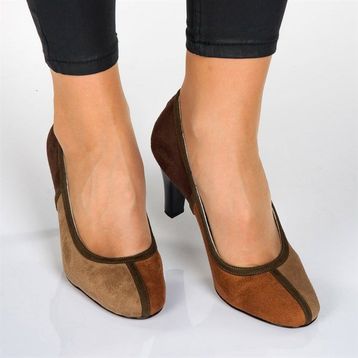 Costo Shoes 19536 Toprak Renkleri Büyük Numara Kadın Ayakkabısı