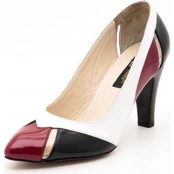 Costo Shoes 1954 Beyaz Bordo Büyük Numara Kadın Ayakkabıları