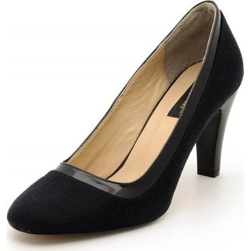 Costo Shoes 1973 Siyah Süet Kadın Topuklu Ayakkabı