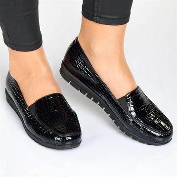 Costo Shoes 200591 Siyah Baskı Büyük Numara Bayan Ayakkabı