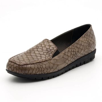 Costo Shoes 200592 Vizon Timsah Baskı Büyük Numara Bayan Ayakkabı