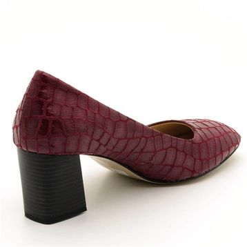 Costo Shoes 2018 Bordo Timsah Kadın Topuklu Ayakkabı