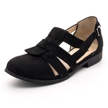 Costo Shoes 6259 Siyah Suet Büyük Numara Bayan Ayakkabı