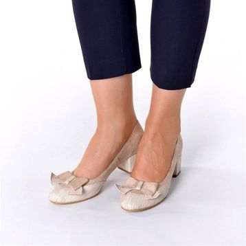 Costo Shoes 801-51012 Krem Lezar Büyük Numara Bayan Ayakkabısı
