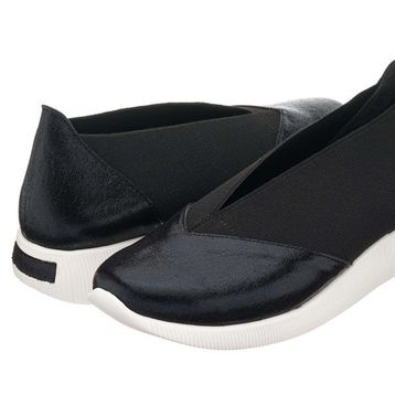 Costo Shoes A1357 41-42-43-44 Siyah Sıvama Lastikli Ortopedik Rahat Taban Günlük Büyük Numara Kadın Ayakkabı