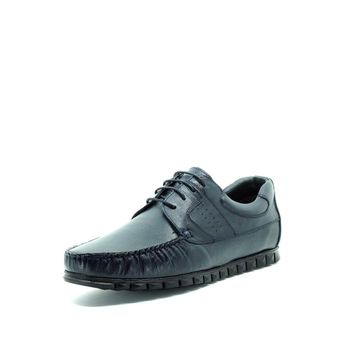 Costo Shoes AG2018 Lacivert Deri Rok Kauçuk Taban Dana Derisi Erkek Ayakkabı