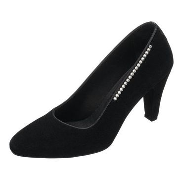Costo Shoes AYS7986 Siyah Süet Topuklu Özel Seri Kadın Stiletto
