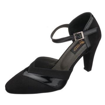 Costo Shoes ECE77 Siyah Süet Topuklu Yeni Sezon Kadın Ayakkabısı