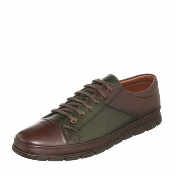 Costo Shoes EU1840 Kahve-Haki Deri 4 Mevsim Büyük Numara Üst Kalite Erkek Ayakkabısı