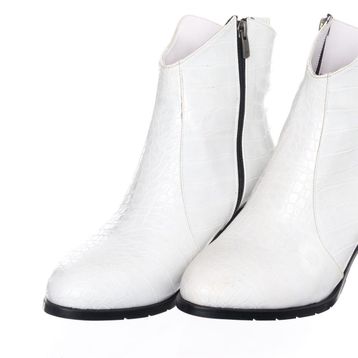 Costo Shoes K1002 Beyaz Anakonda Büyük Numara Bot Çizme