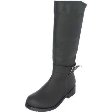 Costo Shoes K1011-2 Siyah Yağlı Nubuk Streç Büyük Numara Kadın Çizme
