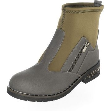 Costo Shoes K606 Gri Haki Kadın Bot